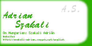 adrian szakali business card